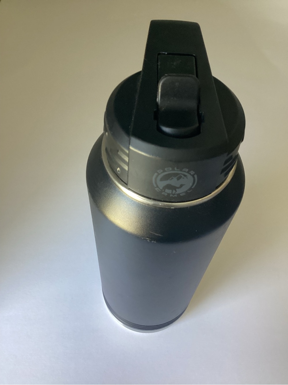 Black Insulated Water Bottle with Flip Top